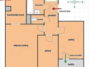 Pronájem bytu 3+kk, Praha - Bohnice, Radomská, 54 m2