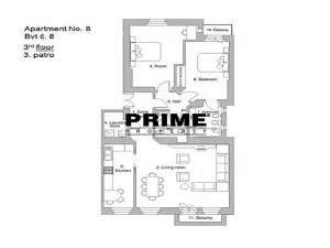 Pronájem bytu 3+1, Praha - Vinohrady, Polská, 105 m2