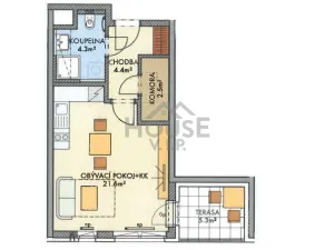 Prodej bytu 1+kk, Praha - Ruzyně, Stočesova, 34 m2