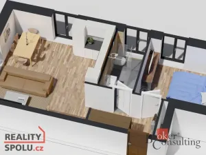 Prodej bytu 2+kk, Ostrava - Michálkovice, Československé armády, 47 m2