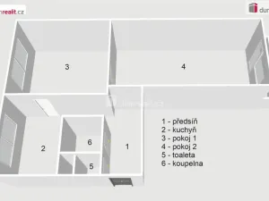 Prodej bytu 2+1, Bukovany, 53 m2