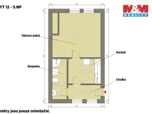 Pronájem bytu 1+1, Plzeň - Jižní Předměstí, Husova, 35 m2