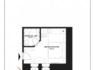 Prodej bytu 1+kk, Horní Lhota, 18 m2