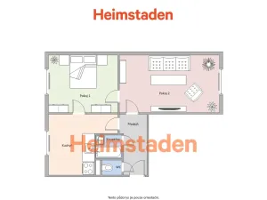 Pronájem bytu 2+1, Ostrava - Poruba, Opavská, 51 m2