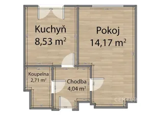 Pronájem bytu 1+1, Plzeň, Zahradní, 25 m2