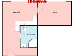 Pronájem bytu 1+1, Brno - Královo Pole, Herčíkova, 35 m2