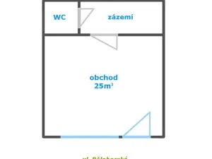 Pronájem obchodního prostoru, Praha - Břevnov, 33 m2