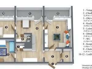 Pronájem bytu 3+1, Most, U Věžových domů, 64 m2