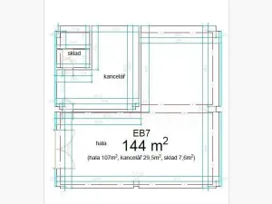 Pronájem skladu, Praha - Michle, Magistrů, 341 m2
