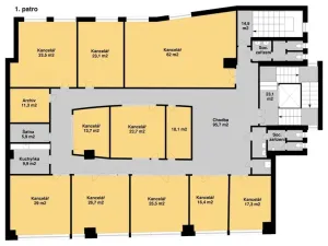 Pronájem kanceláře, Praha, Na příkopě, 400 m2