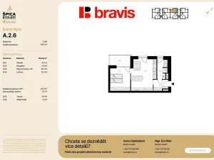 Prodej bytu 2+kk, Brno, Sokolnická, 45 m2