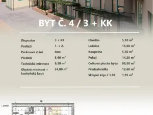 Prodej bytu 3+kk, Dubné, 90 m2
