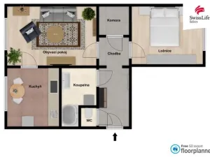 Prodej bytu 2+1, Praha - Kyje, Dvořišťská, 61 m2