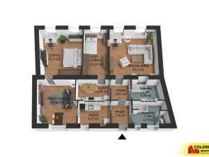 Prodej atypického bytu, Brno, Veselá, 111 m2