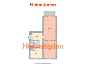 Pronájem bytu 2+1, Ostrava - Mariánské Hory, Štítného, 51 m2