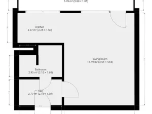 Pronájem bytu 1+kk, Praha - Prosek, Bílinská, 26 m2