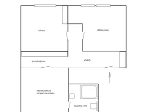 Pronájem bytu 3+kk, Praha - Kobylisy, Bořanovická, 50 m2