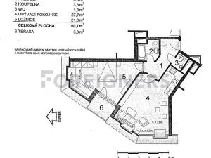 Pronájem bytu 2+kk, Praha, Komořanská, 61 m2