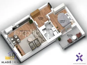 Prodej bytu 2+kk, Jablůnka, 43 m2