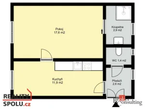 Pronájem bytu 1+1, Plzeň - Východní Předměstí, Koterovská, 37 m2
