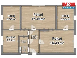 Prodej bytu 2+1, Čestice, 57 m2