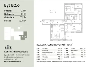Prodej bytu 3+kk, Chlumec nad Cidlinou, Komenského, 92 m2