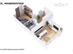 Pronájem bytu 2+kk, Šumperk, Hrabenovská, 54 m2
