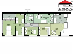 Pronájem kanceláře, Praha - Karlín, Sokolovská, 174 m2