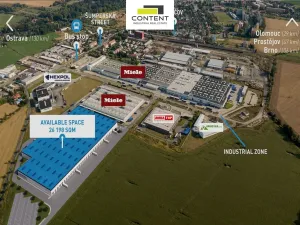 Pronájem skladu, Uničov, Šumperská, 13200 m2