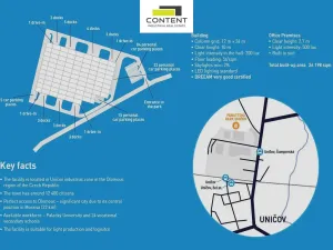 Pronájem skladu, Uničov, Šumperská, 13200 m2