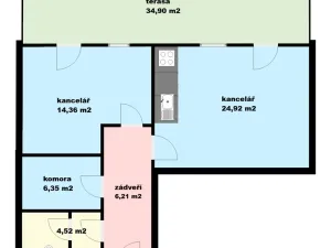 Pronájem kanceláře, Český Krumlov, Budějovická, 89 m2