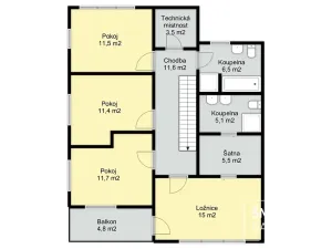 Pronájem rodinného domu, Kolín, Na Vršku, 162 m2