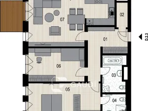 Prodej bytu 3+kk, Praha - Hrdlořezy, Mezitraťová, 94 m2