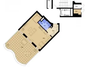 Prodej bytu 1+kk, Praha - Kyje, Pelušková, 44 m2