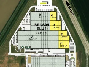 Pronájem skladu, Blučina, 4836 m2