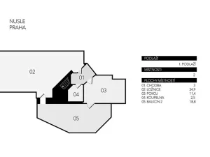 Pronájem bytu 4+kk, Praha - Nusle, Mojmírova, 205 m2