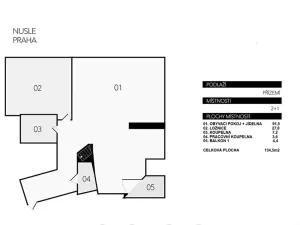 Pronájem bytu 4+kk, Praha - Nusle, Mojmírova, 205 m2