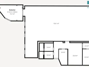 Pronájem obchodního prostoru, Želetava, Pražská, 188 m2