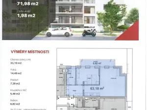 Prodej bytu 2+kk, Plzeň, Zahradní, 65 m2