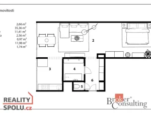Pronájem bytu 2+kk, 68 m2