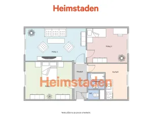 Pronájem bytu 3+1, Karviná - Ráj, Kosmonautů, 69 m2