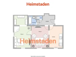 Pronájem bytu 2+1, Ostrava - Poruba, Opavská, 56 m2