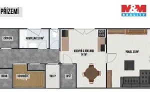 Pronájem rodinného domu, Čáslav - Čáslav-Nové Město, Chotusická, 85 m2