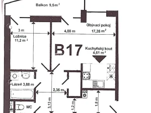 Prodej bytu 2+kk, Modletice, 53 m2