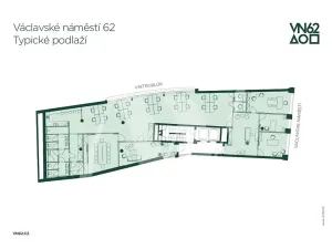 Pronájem kanceláře, Praha - Nové Město, Václavské náměstí, 200 m2