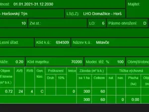 Prodej lesa, Milavče, 5759 m2