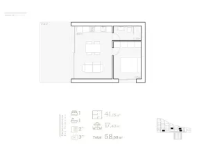Prodej atypického bytu, L'Alfàs del Pi, Španělsko, 41 m2