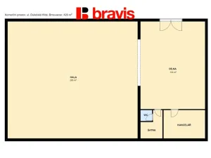 Pronájem skladu, Brno - Husovice, Dukelská třída, 410 m2