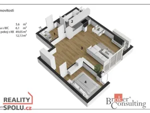 Prodej bytu 2+kk, Kladno - Kročehlavy, Arménská, 73 m2