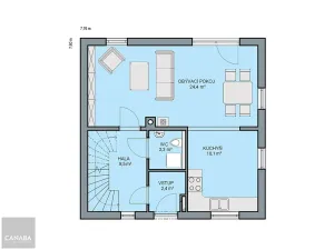 Prodej rodinného domu, Dobříš, 97 m2